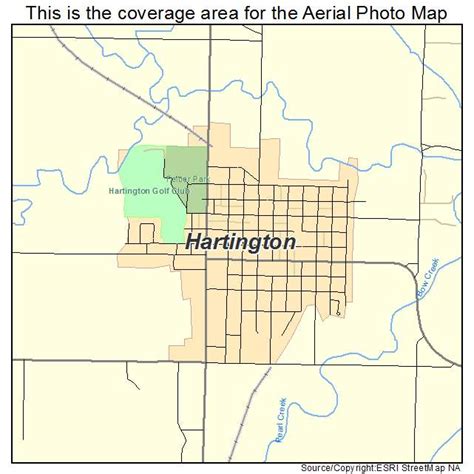 Aerial Photography Map of Hartington, NE Nebraska