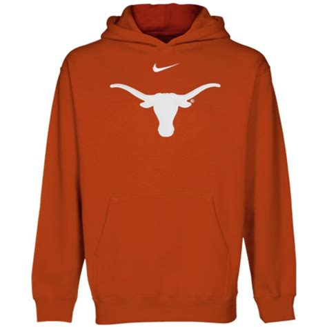 Nike Texas Longhorns Youth Burnt Orange Classic Logo Pullover Hoodie ...