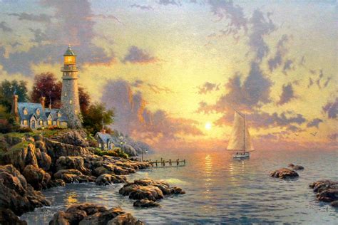 The Sea of tranquility (Seaside Memories V) Thomas Kinkade 18x27 ...