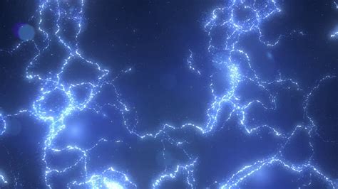 Electric Lighting Energy Animation, Blue Color. Can be used as background or over-layer ...