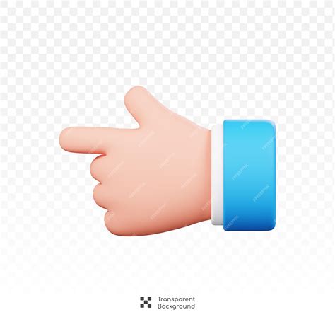 Premium PSD | Left direction hand sign isolated Human hand gesture cartoon icon 3D Illustration