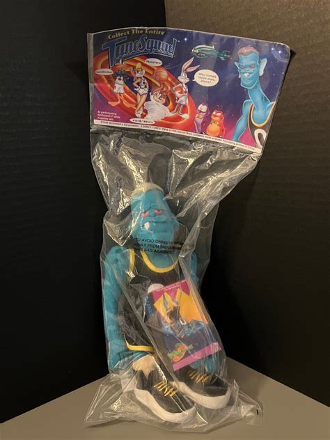 1996 McDonalds Space Jam Plush Happy Meal Toy Blanko New | Sole Island Collectibles