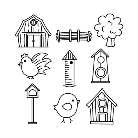 Premium Vector | Animal farm house