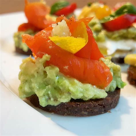 pumpernickel canapés "the high five" No.2: wild sockeye salmon ...