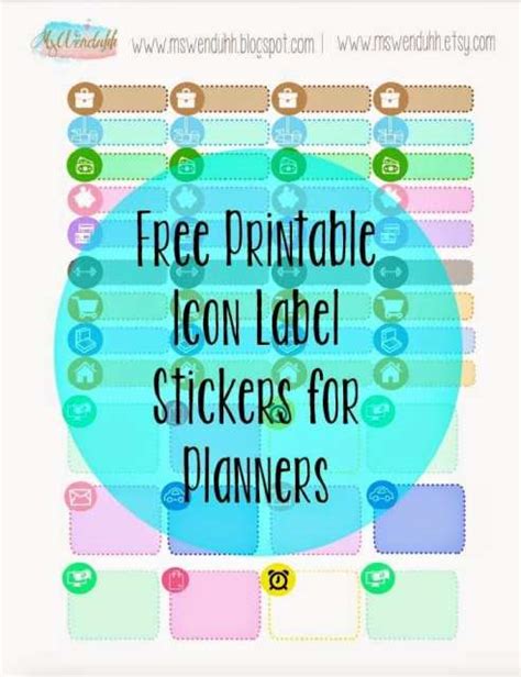 Free Printable Stickers: Icon Labels for Planning | Wendaful Planning