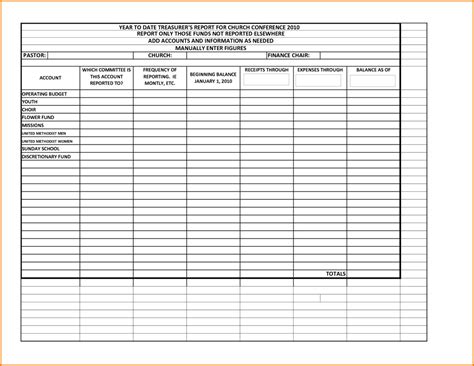 Treasurer's Report Excel Spreadsheet — db-excel.com