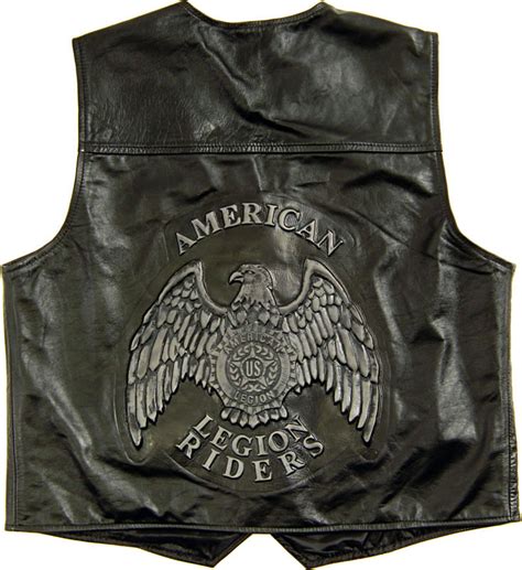 Legion Riders Leather Vest - American Legion Flag & Emblem