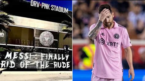 PSG fans place anti-Lionel Messi banner outside Inter Miami stadium ahead of MLS debut