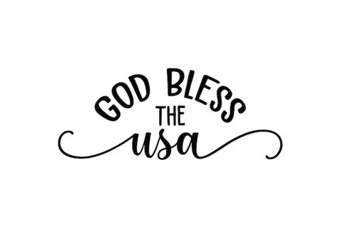 Premium Vector | God Bless The USA SVG