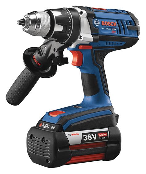 BOSCH Cordless Drill/Driver Kit, Cordless, 0 in-lb to 885 in-lb, 1/2 in Chuck Size - 436R03 ...