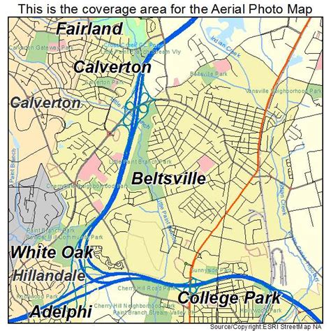 Aerial Photography Map of Beltsville, MD Maryland