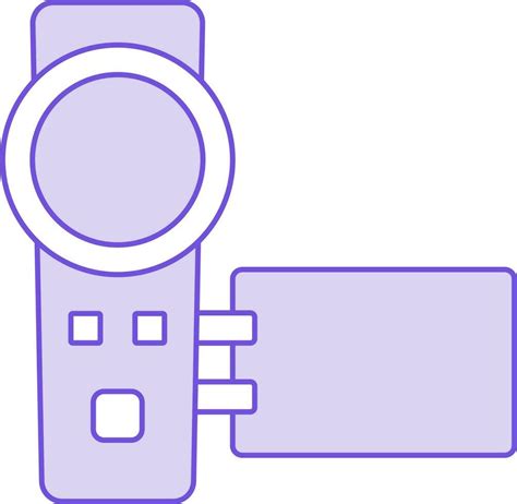 Video Camera Icon In Purple And White Color. 24191884 Vector Art at ...