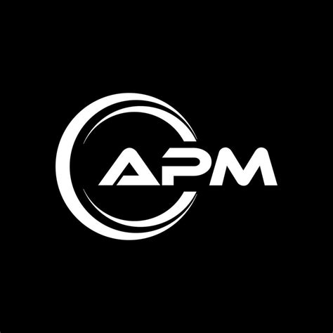 APM letter logo design in illustration. Vector logo, calligraphy ...