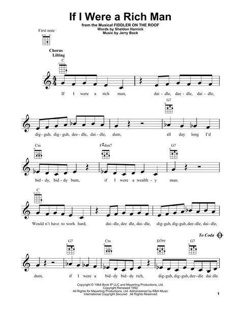 If I Were A Rich Man | Sheet Music Direct