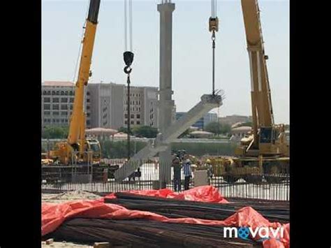 Precast Column Installation - YouTube