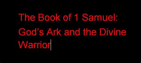 The Book of 1 Samuel, Part 1