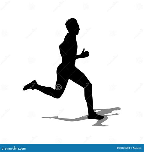 Running Silhouettes Stock Images - Image: 33631804