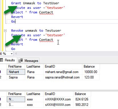 Dynamic Data Masking (DDM) in SQL Server – Nishant Rana's Weblog