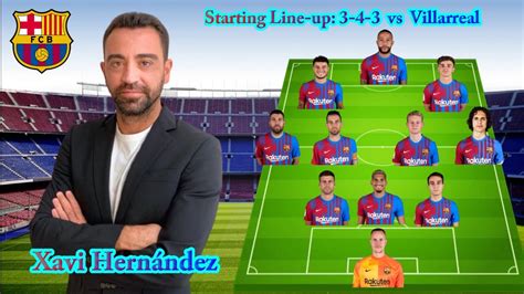 Barcelona Predicted Lineup vs Villarreal / Laliga 2021/22 Matchday 15 - YouTube