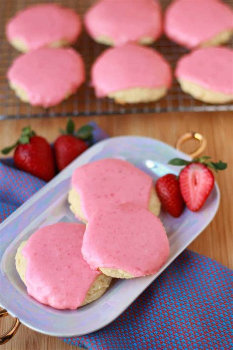 Strawberry Cookies - Celebrating Sweets