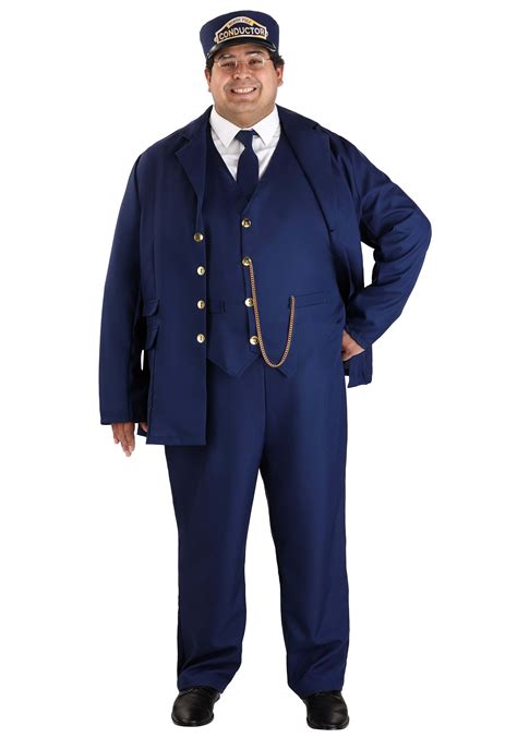 Plus Size North Pole Train Conductor Adult Costume