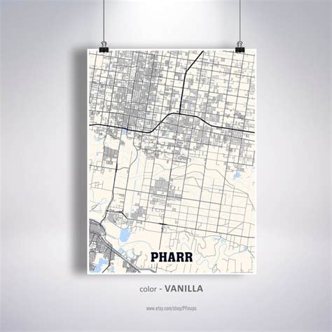 Pharr Map Print Pharr City Map Texas TX USA Map Poster | Etsy