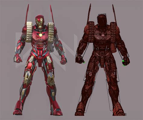 Iron Man MK63 Godbuster Armor 3D model rigged | CGTrader