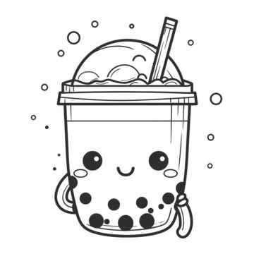 Cute Boba Drawing PNG Transparent Images Free Download | Vector Files ...