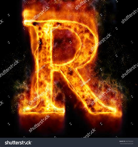 Fire Letter R Stock Illustration 262762322 | Shutterstock