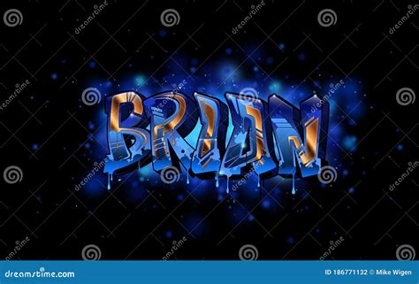 Brian Graffiti Name stock illustration. Illustration of character ...