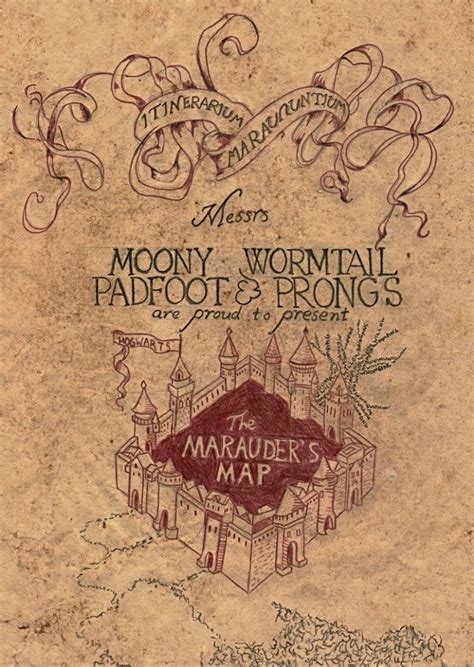 Marauder's Map | Harry Potter | Marauders Map, Harry Potter Regarding Marauders Map Printable ...