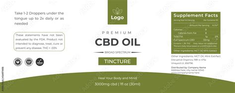 CBD Label Design Template, Dropper Bottle Design, Packaging Design Stock Vector | Adobe Stock