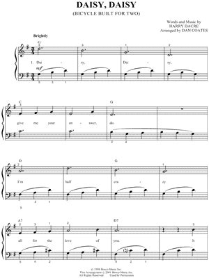 Traditional "Daisy, Daisy" Sheet Music - Download & Print