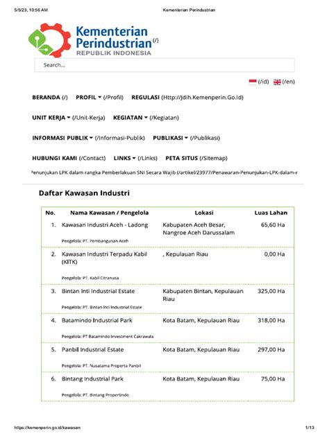 Kementerian Perindustrian | PDF