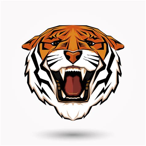 Angry Tiger Face Vector