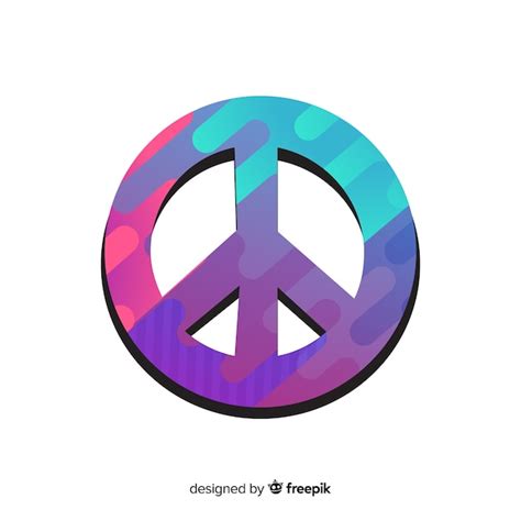 Free Vector | Flat gradient color peace sign background