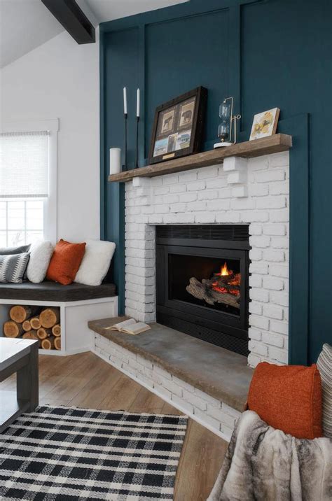 Update an old brick fireplace with paint #DIY #BuyersBootcamp #fireplacemakeoverzone | White ...