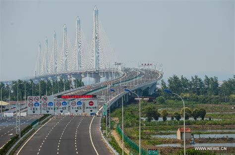 China Bangun Jembatan Kabel Terpanjang di Dunia: Jiaxing Shaoxing Sea Bridge ~ capung-liar