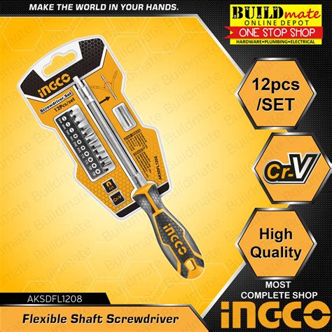 INGCO Flexible Shaft Screwdriver 12PCS/SET AKSDFL1208 | Shopee Philippines