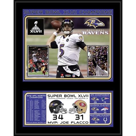 Baltimore Ravens Fanatics Authentic 12" x 15" Super Bowl XLVII ...