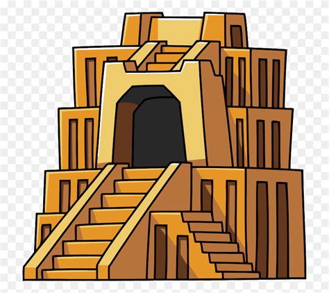 Ancient Sumerian Clip Art - Ziggurat Clipart - FlyClipart