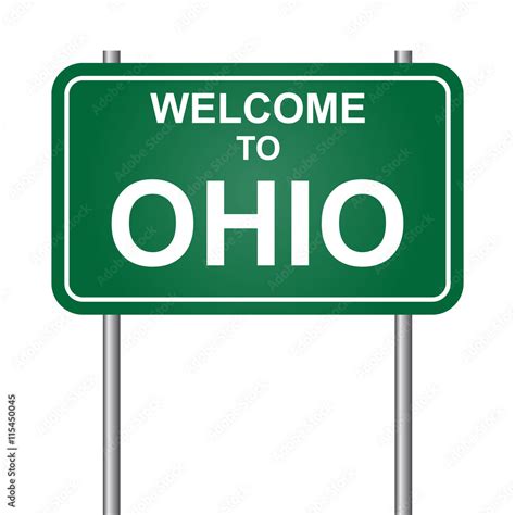 Welcome to State of Ohio, green signal vector Stock Vector | Adobe Stock