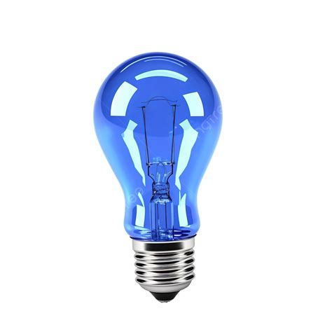 Blue Light Bulb 3d Render, Blue, Light, Bulb PNG Transparent Image and ...