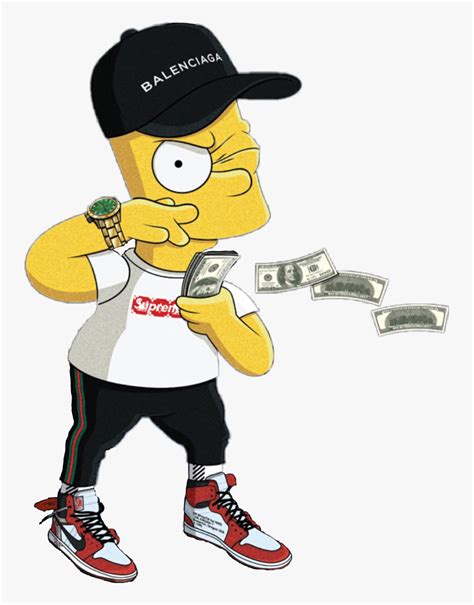 Simpsons Drawing Supreme - Bart Simpson Trap Png, Transparent Png - kindpng