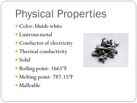 Zinc Chemical And Physical Properties