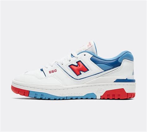 New Balance Junior 550 Trainer | White / Red / Blue | Footasylum