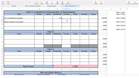 12 Week Year Spreadsheet — db-excel.com