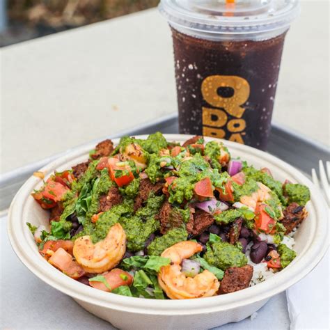 Qdoba Surf And Turf Burrito Bowl - Burrito Walls