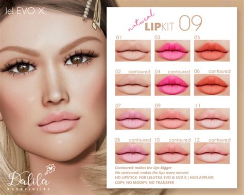 Second Life Marketplace - Dalila Natural Lip Kit 09 LeL EvoX