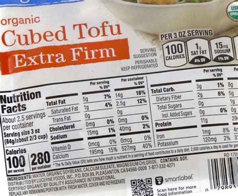 Silken Tofu Nutrition Data | Besto Blog